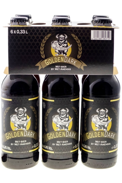 Metbier - Honigbier "GoldenDark", alc. 6,4% vol. 330 ml Flasche | Six-Pack