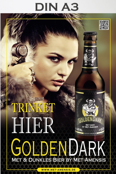 Plakat GoldenDark - Metbier | DIN A3