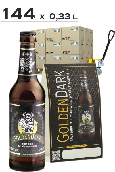Metbier - Honigbier "GoldenDark", alc. 6,4% vol. 330 ml Flasche | 144er EW-Palette